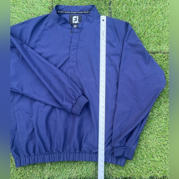 FootJoy Golf Men's Pullover Jacket/Windbreaker, Navy Blue, Size XL - Picture 3 of 8